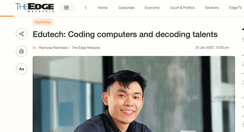 The Edge Malaysia — Edutech: Coding computers and decoding talents